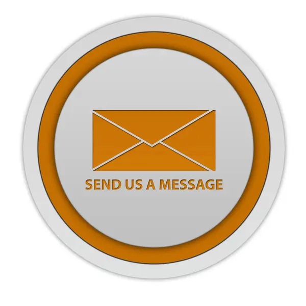 Send circular icon on white background — Stock Photo, Image