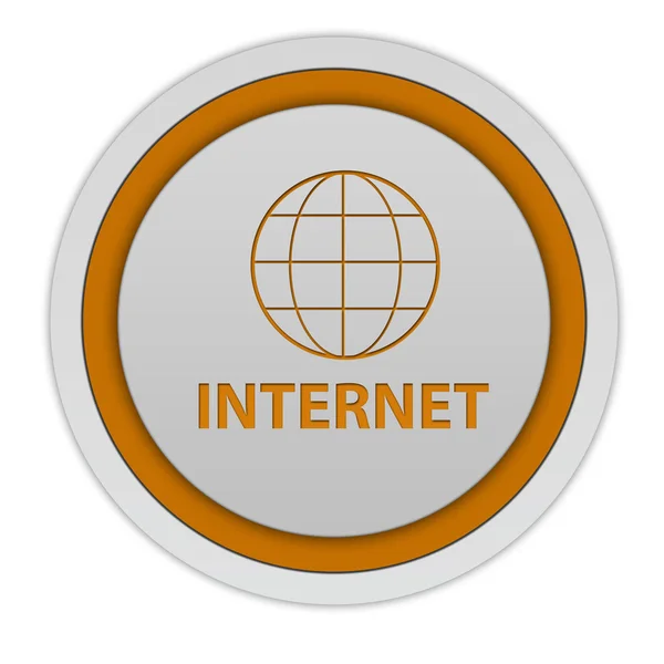 Inernet circular icon on white background — Stock Photo, Image