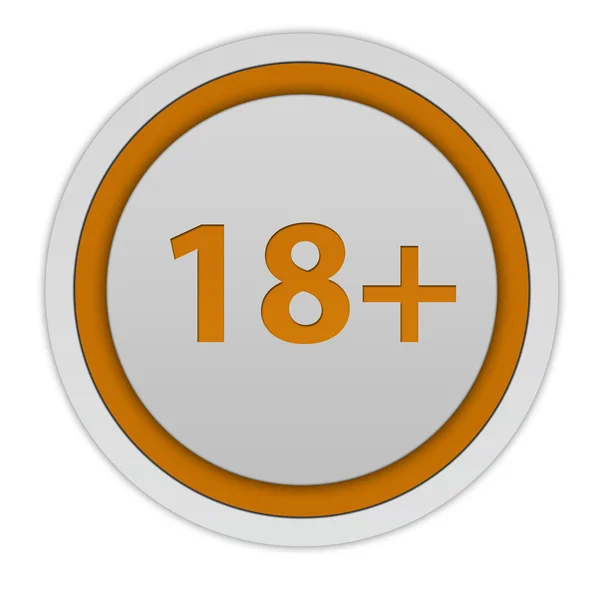 18 circular icon on white background — Stock Photo, Image