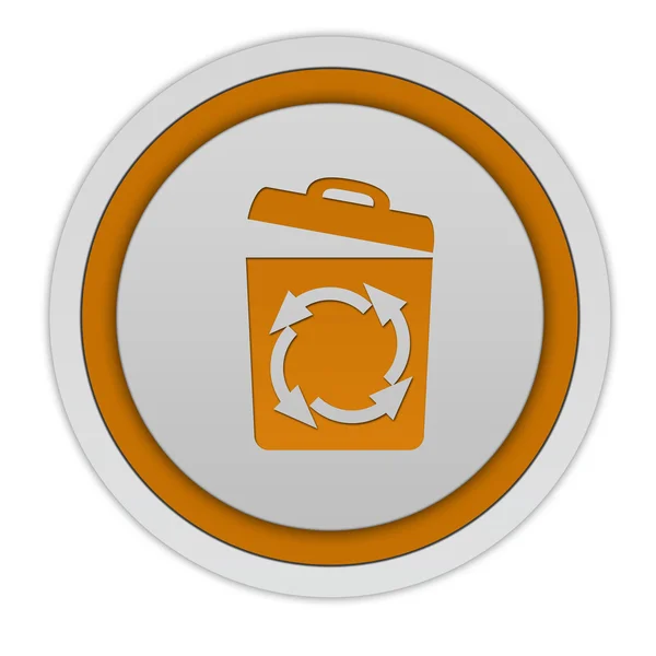 Reciclar icono circular sobre fondo blanco — Foto de Stock