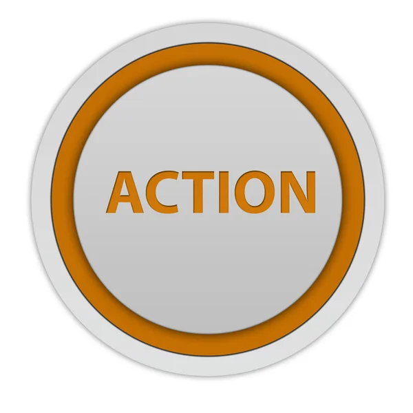 Action circular icon on white background — Stock Photo, Image