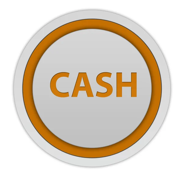 Cash circular icon on white background — Stock Photo, Image