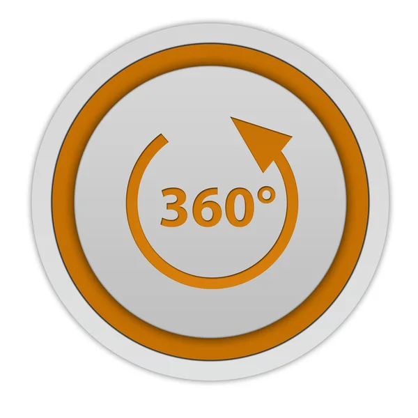 360 degrees circular icon on white background — Stock Photo, Image