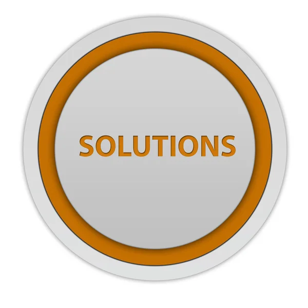 Soluções ícone circular no fundo branco — Fotografia de Stock