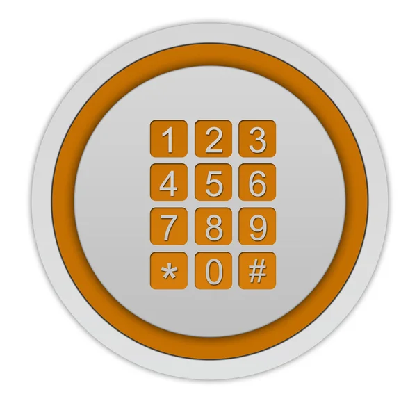 Calls circular icon on white background — Stock Photo, Image