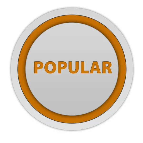 Populaire circulaire pictogram op witte achtergrond — Stockfoto