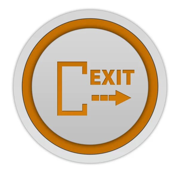 Exit cirkulär ikonen på vit bakgrund — Stockfoto