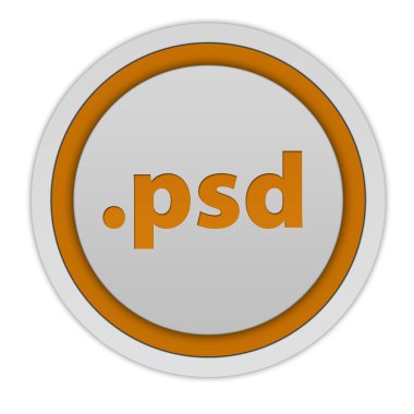 .beyaz arka plan üzerinde psd dairesel simgesi
