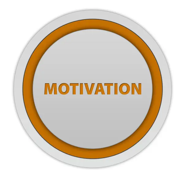 Motiváció kör alakú ikon fehér háttér — Stock Fotó