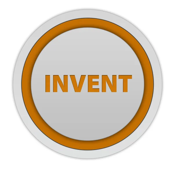 Invent circular icon on white background — Stock Photo, Image