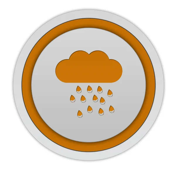 Rain circular icon on white background — Stock Photo, Image