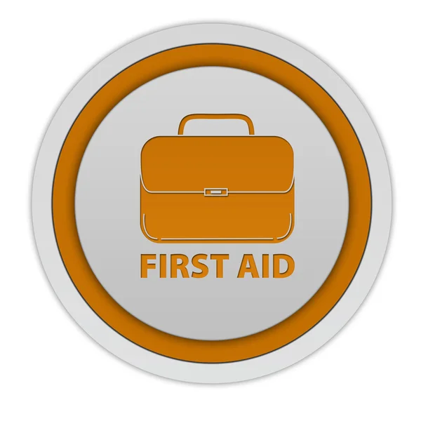 Førstehjælp cirkulært ikon på hvid baggrund - Stock-foto