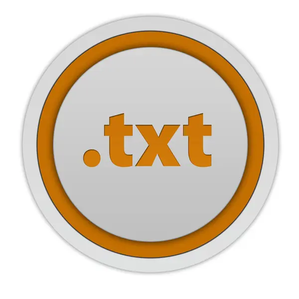 .txt circular icon on white background — Stock Photo, Image