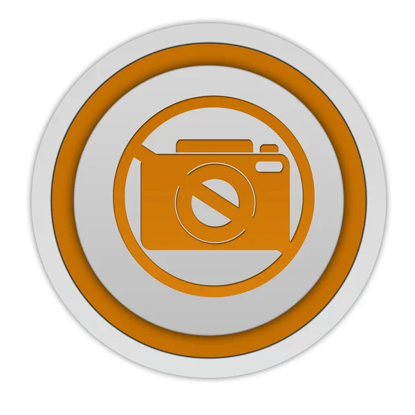 Ban shooting circular icon on white background — Stock Photo, Image