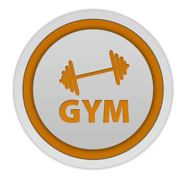 Gym circulaire pictogram op witte achtergrond — Stockfoto