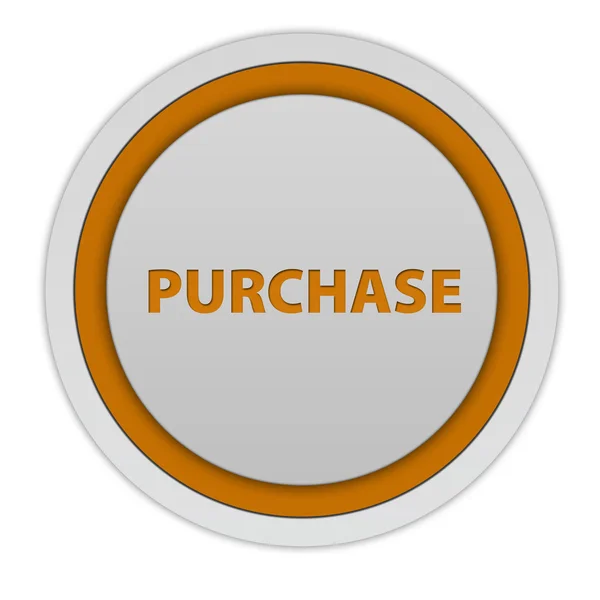 Purchase circular icon on white background — Stock Photo, Image