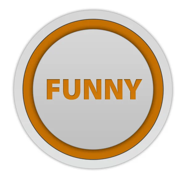 Funny circular icon on white background — Stock Photo, Image
