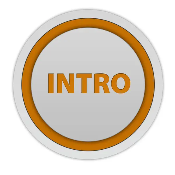 Intro circular icon on white background — Stock Photo, Image