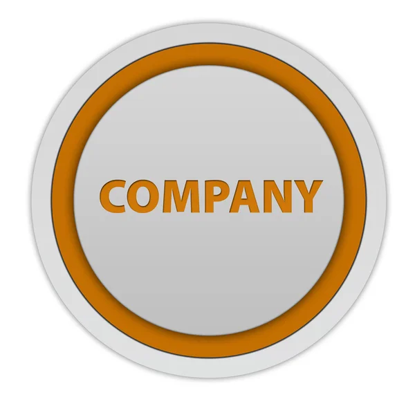 Ícone circular da empresa no fundo branco — Fotografia de Stock