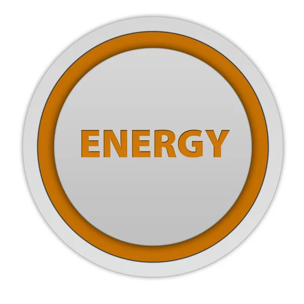 Ícone circular de energia no fundo branco — Fotografia de Stock