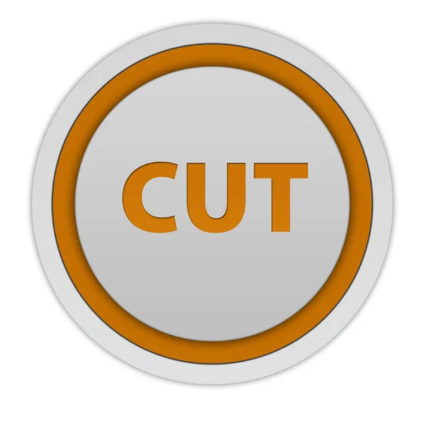 Cut circular icon on white background — Stock Photo, Image