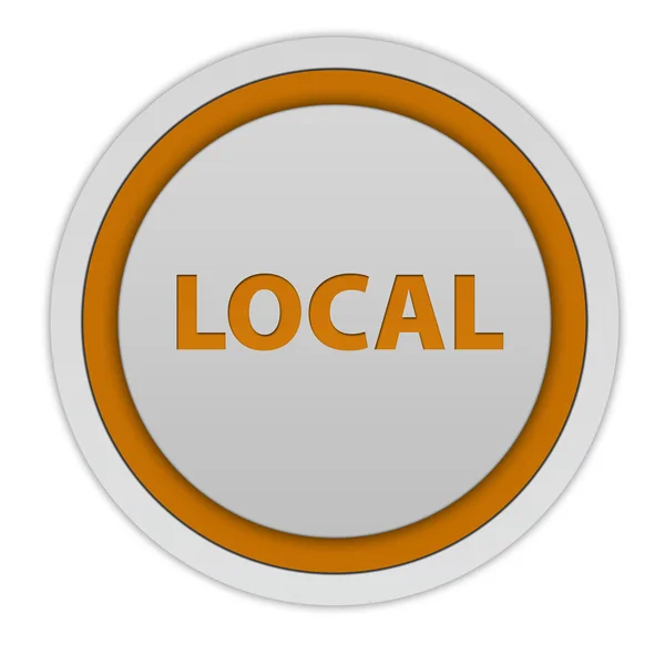 Icono circular local sobre fondo blanco —  Fotos de Stock