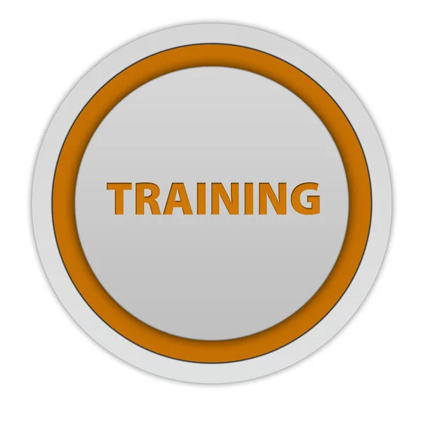 Ícone circular de treinamento no fundo branco — Fotografia de Stock