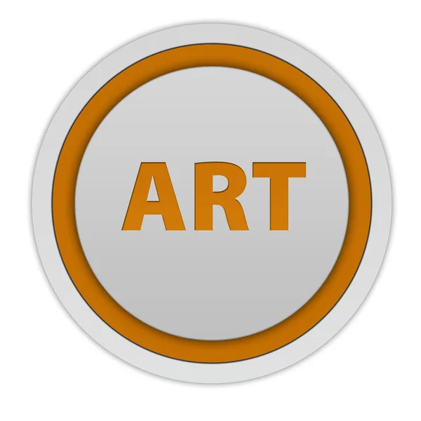 Kunst rundes Symbol auf weißem Hintergrund — Stockfoto