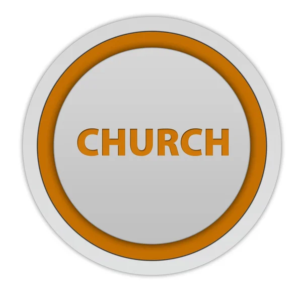 Church circular icon on white background — Stock Photo, Image