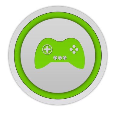 Beyaz arka planda oyunun dairesel simgesi