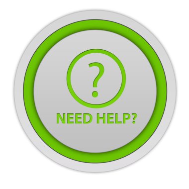 beyaz zemin üzerinde dairesel simgesi yardım