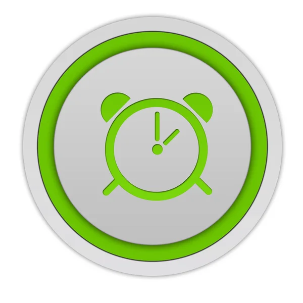 Icono circular de alarma sobre fondo blanco —  Fotos de Stock