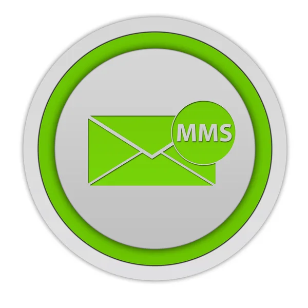 Mms circular icon on white background — Stock Photo, Image