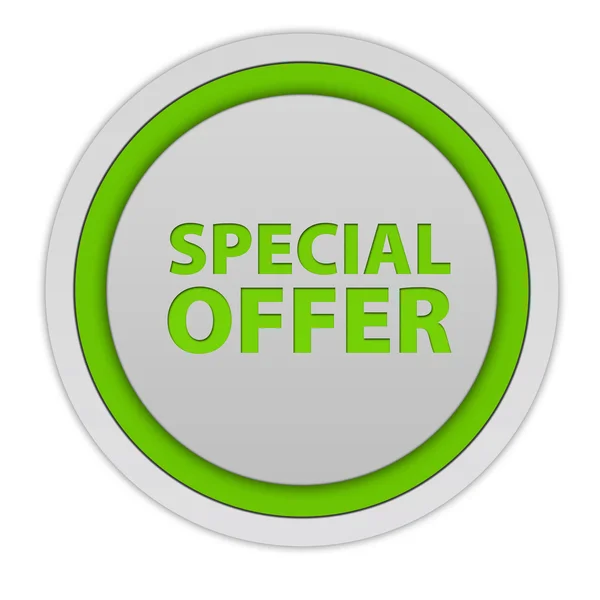 Special offer circular icon on white background — Stock Photo, Image