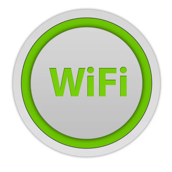 Wifi 在白色背景上的圆圈图标 — 图库照片