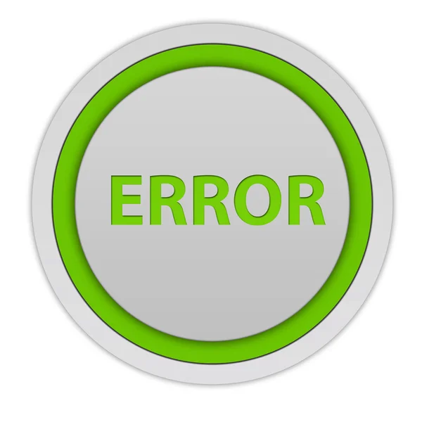 Error circular icon on white background — Stock Photo, Image