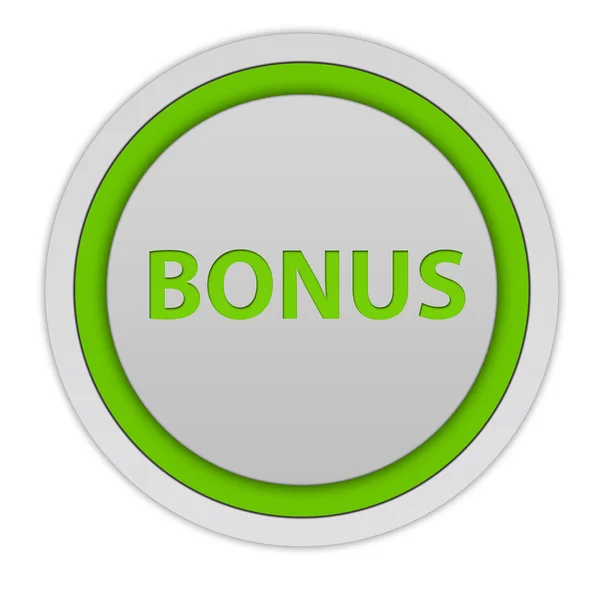 Bonus circular icon on white background — Stock Photo, Image