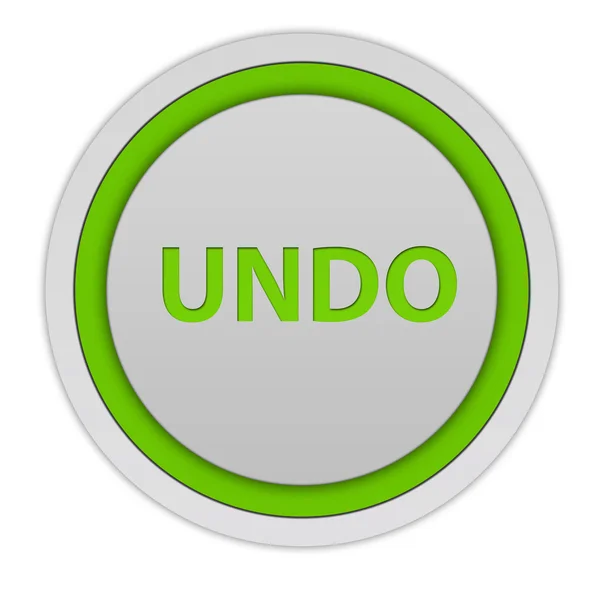 Undo circular icon on white background — Stock Photo, Image