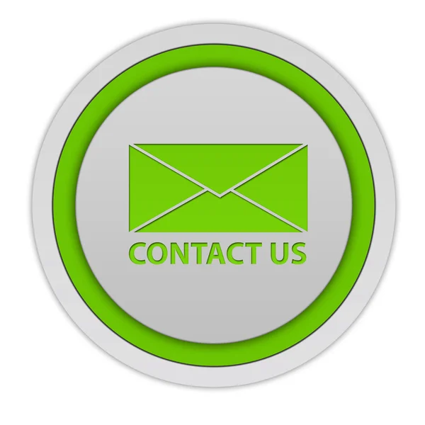 Contact us circular icon on white background — Stock Photo, Image