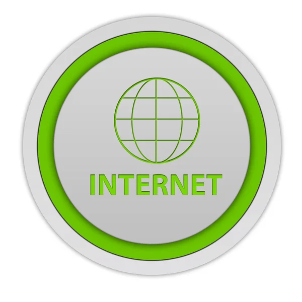 Inernet circulaire pictogram op witte achtergrond — Stockfoto