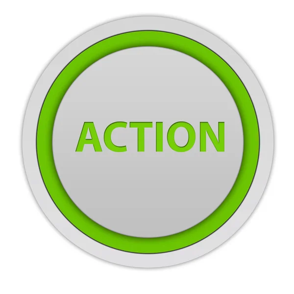 Action circular icon on white background — Stock Photo, Image