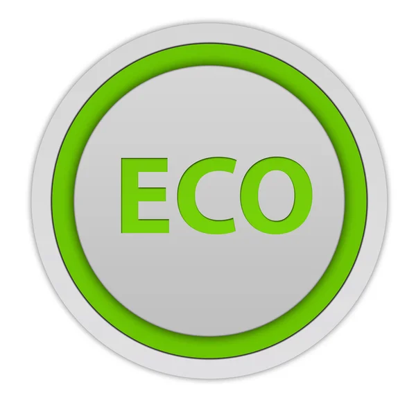 Eco circular icon on white background — Stock Photo, Image