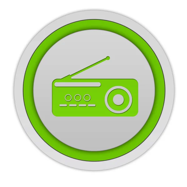 Radio circular icon on white background — Stock Photo, Image