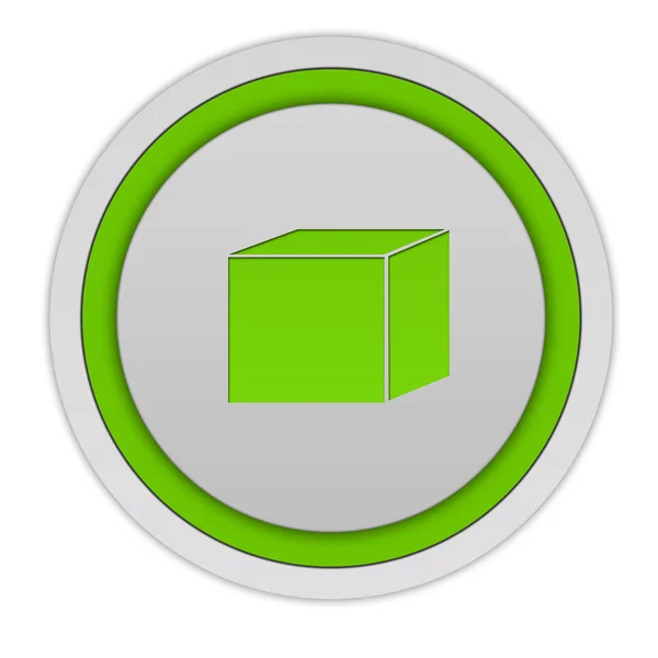 Caja icono circular sobre fondo blanco —  Fotos de Stock