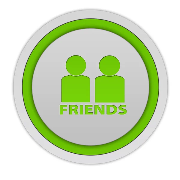 Friends circular icon on white background — Stock Photo, Image