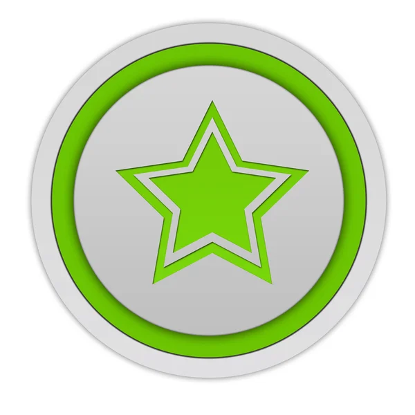 Star  circular icon on white background — Stock Photo, Image