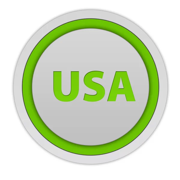 USA circulaire pictogram op witte achtergrond — Stockfoto