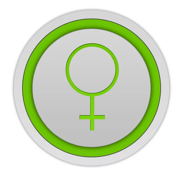 Női kör alakú ikon fehér háttér — Stock Fotó