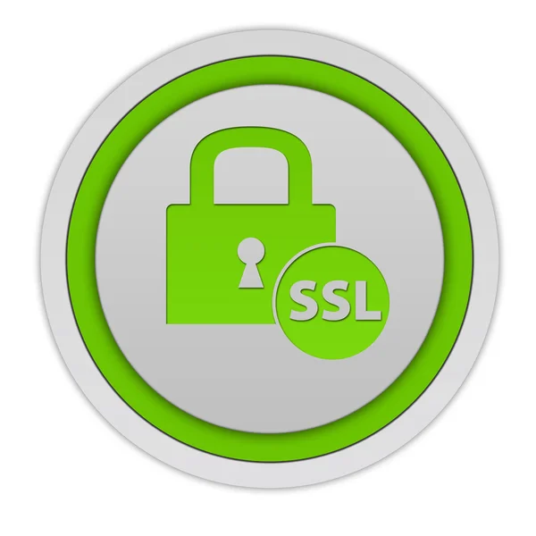 SSL circulaire pictogram op witte achtergrond — Stockfoto