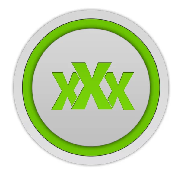 XXX circular icon on white background — Stock Photo, Image